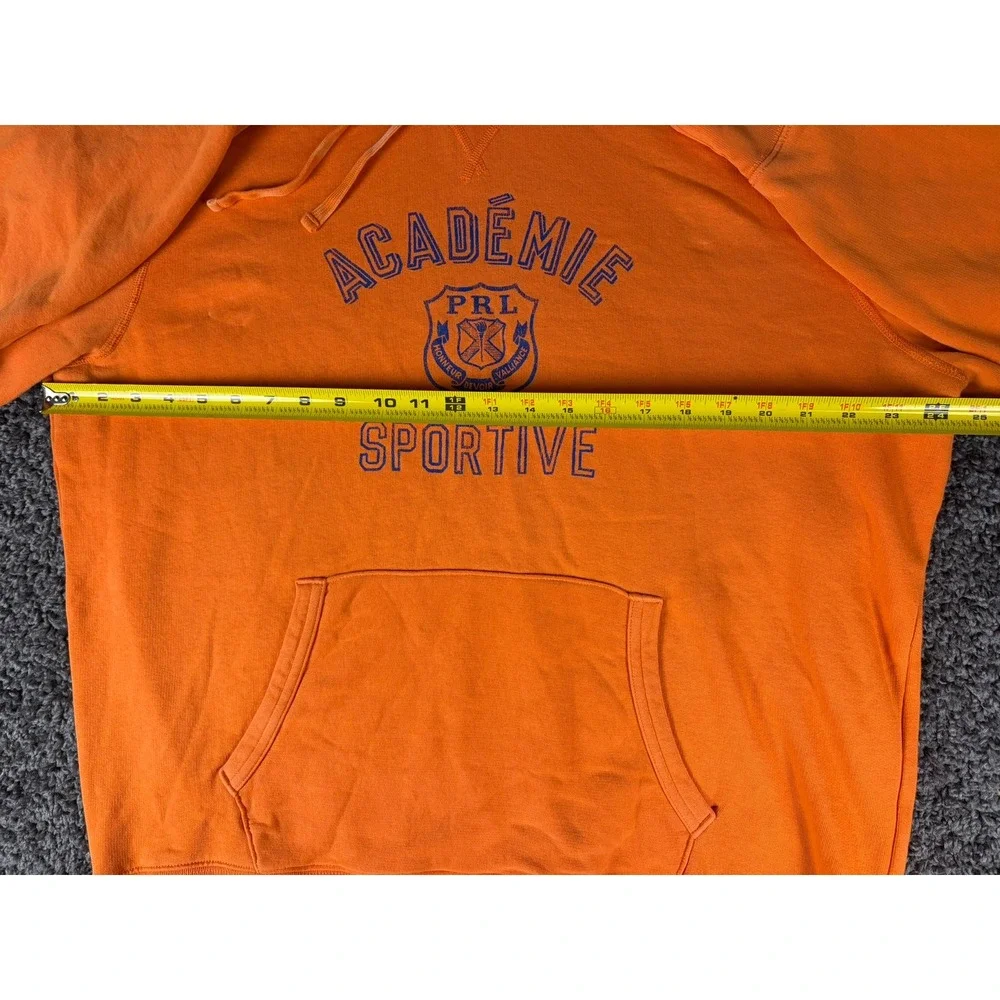 Polo Ralph Lauren Mens Academie Sportive Graphic Hoodie Orange Large Fleece